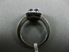 WIDE .88CT WHITE & BLUE DIAMOND 18KT WHITE GOLD 3D SQUARE CLUSTER PROMISE RING