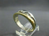 ESTATE .35CT DIAMOND 14KT TWO TONE GOLD FLOATING WAVE ANNIVERSARY RING 6mm 6460