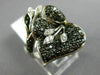 ESTATE LARGE 2.0CT BLACK & WHITE DIAMOND 14K WHITE & BLACK GOLD FLOWER LEAF RING