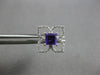 .75CT DIAMOND & AAA AMETHYST 14KT WHITE GOLD PRINCESS CUT & ROUND STUD EARRINGS