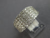 WIDE 1.28CT DIAMOND 14K WHITE GOLD 3D CLASSIC MULTI ROW WEDDING ANNIVERSARY RING