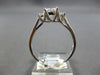 ESTATE .75CT DIAMOND 14KT WHITE GOLD 3D PRINCESS 3 STONE LUCIDA ENGAGEMENT RING
