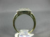 ESTATE WIDE .85CT DIAMOND 14KT WHITE GOLD 3D ROUND PAVE SQUARE ANNIVERSARY RING