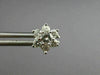 ESTATE .94CT DIAMOND 14KT WHITE GOLD CLASSIC STAR FLOWER CLUSTER EARRINGS #21017