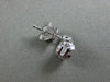 ESTATE .58CT ROUND DIAMOND 18KT WHITE GOLD 3D CLUSTER HALO STUD EARRINGS F/G VS