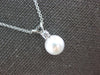.05CT DIAMOND & AAA SOUTH SEA PEARL 14KT WHITE GOLD SOLITAIRE FLOATING PENDANT