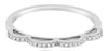 ESTATE .10CT DIAMOND 14KT WHITE GOLD 3D CLASSIC CROWN WEDDING ANNIVERSARY RING