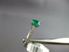 ESTATE .70CT DIAMOND & AAA EMERALD 18K WHITE GOLD SQUARE & ROUND ENGAGEMENT RING