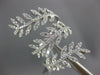 ESTATE EXTRA LARGE .98CT DIAMOND 18KT WHITE GOLD MULTI LEAF CRISS CROSS FUN RING
