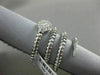 ESTATE LARGE .55CT ROUND DIAMOND 18KT WHITE GOLD FLEXIBLE HANDCRAFTED SNAKE RING