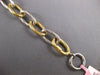 LARGE & LONG .98CT DIAMOND 14KT 2 TONE GOLD 3D OVAL LINK TOGGLE LOVE BRACELET