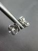 1.48CT DIAMOND 18K WHITE GOLD PRINCESS & MOON CUT INVISIBLE HEART STUD EARRINGS