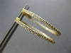 ESTATE 1.57CT DIAMOND 14KT YELLOW GOLD CLASSIC INSIDE OUT HOOP HANGING EARRINGS