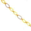 ESTATE .85CT DIAMOND 18KT 2 TONE GOLD CLASSIC OVAL BY THE YARD TENNIS BRACELET