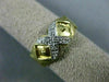 ESTATE WIDE .15CT DIAMOND 14KT YELLOW GOLD 3D CLASSIC TRIPLE X LOVE RING #2790