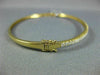 WIDE .90CT DIAMOND 18KT YELLOW GOLD CLASSIC SEMI ETERNITY ROUND BANGLE BRACELET