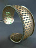 ESTATE LARGE 1.10CT DIAMOND 14KT 2 TONE GOLD MULTI WAVE FILIGREE BANGLE BRACELET