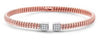 .15CT DIAMOND 18KT WHITE & ROSE GOLD CLUSTER SQUARE FLEXIBLE FUN BANGLE BRACELET