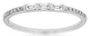 .17CT DIAMOND 14KT WHITE GOLD ROUND & BAGUETTE 3 STONE CHANNEL ANNIVERSARY RING