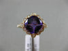 2.51CT DIAMOND & AAA AMETHYST 14KT ROSE GOLD 3D SQUARE FLOWER FILIGREE LOVE RING