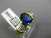 ESTATE WIDE 2.71CT DIAMOND & AAA OVAL SAPPHIRE 14KT YELLOW GOLD ENGAGEMENT RING