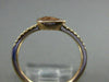 ESTATE .43CT DIAMOND & AAA MORGANITE 14K ROSE GOLD PEAR SHAPE SEMI ETERNITY RING