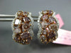 WIDE 4.90CT WHITE & MULTI COLOR DIAMOND 18KT WHITE & ROSE GOLD CLIP ON EARRINGS