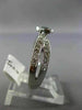 ESTATE .48CT WHITE & BLUE DIAMOND 14KT WHITE GOLD 3D SOLITAIRE STAR X LOVE RING
