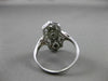 ANTIQUE WIDE & LONG .06CT DIAMOND 14KT WHITE GOLD FILIGREE ART DECO RING #19669