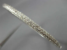 ANTIQUE 2.20CT DIAMOND 18KT WHITE GOLD PAVE SEMI ETERNITY BANGLE BRACELET #9328