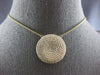 ESTATE LARGE 2.17CT DIAMOND 14K YELLOW GOLD CLASSIC ROUND PAVE FUN LOVE NECKLACE
