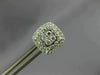 LARGE .67CT DIAMOND 18KT WHITE GOLD 3D SQUARE HALO CLUSTER STUD JACKET EARRINGS