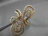 ANTIQUE MASSIVE 1.23CT DIAMOND 18KT ROSE GOLD 3D FLOATING MUSICAL NOTE FUN RING