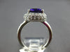 LARGE 3.89CT DIAMOND & AAA AMETHYST 14KT WHITE GOLD OVAL & ROUND ENGAGEMENT RING