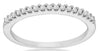 ESTATE .17CT DIAMOND 14KT WHITE GOLD 3D SHARED PRONG WEDDING ANNIVERSARY RING