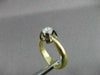 ESTATE .52CT DIAMOND 14KT W&Y GOLD SOLITAIRE FLORAL ENGAGEMENT RING #11348