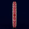 2.53CT AAA RUBY 14KT ROSE GOLD 3D CLASSIC SHARED PRONG ETERNITY FUN LOVE RING