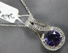 1.80CT DIAMOND & AAA AMETHYST 14KT WHITE GOLD 3D ROUND FILIGREE FLOATING PENDANT
