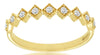 .15CT DIAMOND 14KT YELLOW GOLD 9 STONE SQUARE FILIGREE MILGRAIN ANNIVERSARY RING