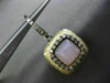 ESTATE .60CT DIAMOND PINK QUARTZ 14K BLACK YELLOW GOLD FILIGREE HANGING EARRINGS
