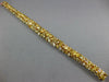 WIDE 25.2CT MULTI COLOR DIAMOND 18KT YELLOW GOLD GRADUATING LOVE TENNIS BRACELET