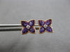 1.81CT DIAMOND & AAA AMETHYST 14K ROSE GOLD PEAR SHAPE & ROUND FILIGREE EARRINGS
