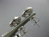 ESTATE LARGE 0.85CT DIAMOND 18KT WHITE GOLD 3D CLUSTER FLOWER HALO STUD EARRINGS