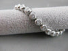 ESTATE 3.0CT ROUND DIAMOND 14K WHITE GOLD 3D CLASSIC BEZEL TENNIS BRACELET 11017