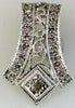 .33CT DIAMOND 14KT WHITE GOLD PRINCESS & ROUND SQUARE FILIGREE FLOATING PENDANT
