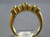 ESTATE .95CT DIAMOND 14KT YELLOW GOLD 3D FLOWER FOUR LEAF CLOVER ETOILE FUN RING
