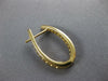 ESTATE 0.61CT DIAMOND 18KT YELLOW GOLD 3D INSIDE OUT OVAL HOOP HANGING EARRINGS