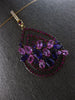 LARGE 5.10CT DIAMOND & AAA PINK SAPPHIRE RUBY & AMETHYST 18KT ROSE GOLD PENDANT