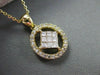 ESTATE .60CT DIAMOND 18KT YELLOW GOLD HALO DIAMOND SHAPE PENDANT & CHAIN #22218