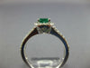 1.04CT DIAMOND & AAA EMERALD 14KT WHITE GOLD ROUND CLASSIC HALO ENGAGEMENT RING